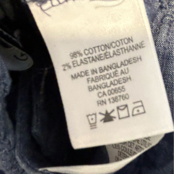 Reitmans Wide-Leg Cropped Chambray Pants Blue - Picture 8 of 8